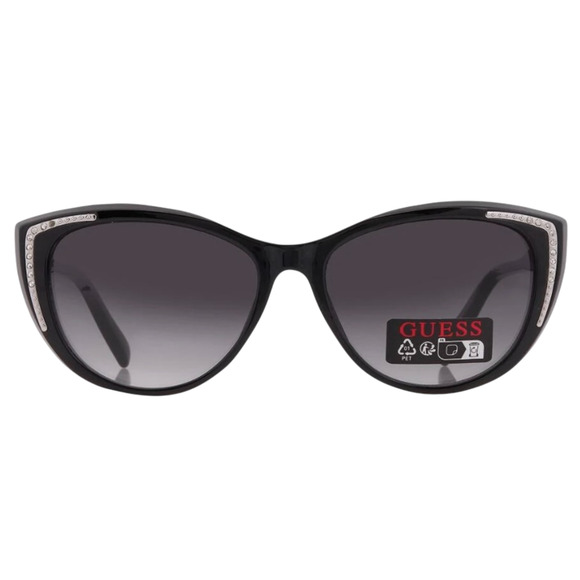 Guess Wm's Black Cat Eye Sunglasses with Rhinestones 1950s  Pin Up Retro NWT - Picture 3 of 4